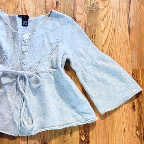 Sarah Spencer Wool/Angora Blend Bell Sleeve Cardigan Large - Picture 6 of 8